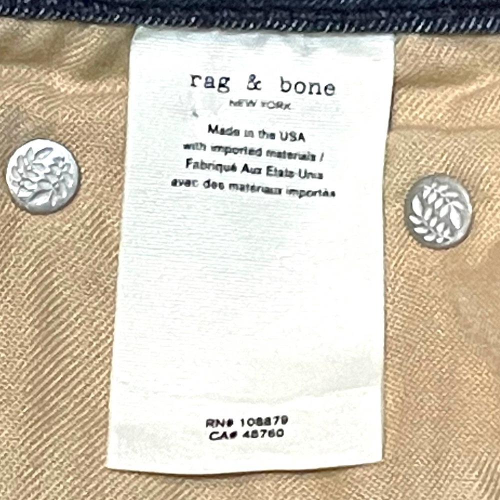 Rag & Bone Mid-Rise Skinny Leg with Raw Hem Jeans Women’s Size 27 - Picture 8 of 10